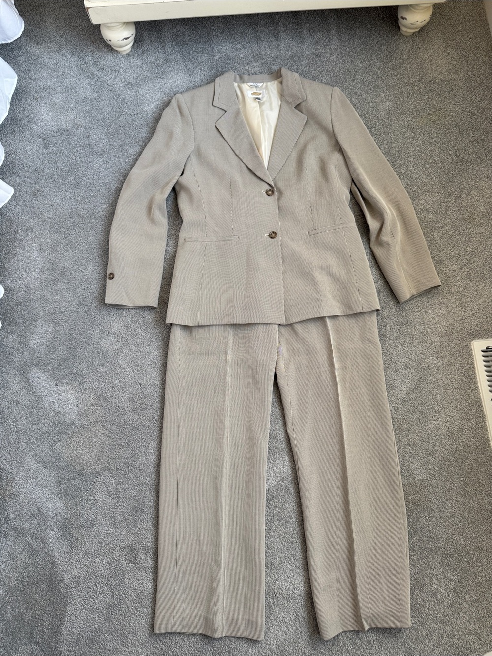 Talbots Taupe Women's Two-Piece Pantsuit